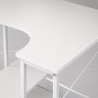 Bureau d’angle avec rangement blanc | StJean-Workspace