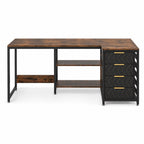 Bureau d’angle avec rangement 4 tiroirs | StJean-Workspace