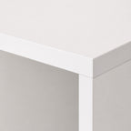 Bureau d’angle blanc avec rangement ouvert | StJean-Workspace