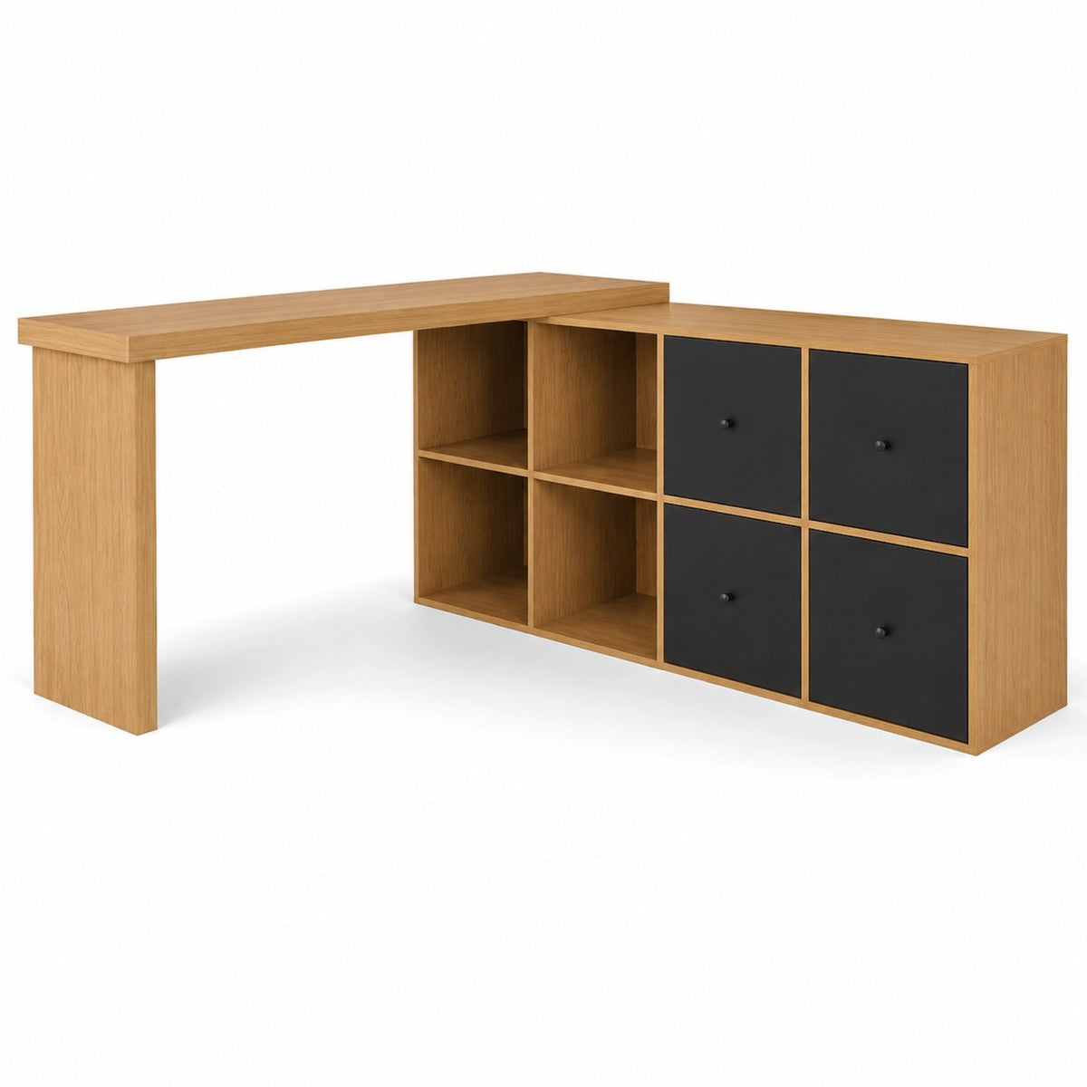 Bureau d'angle multifonction avec rangement