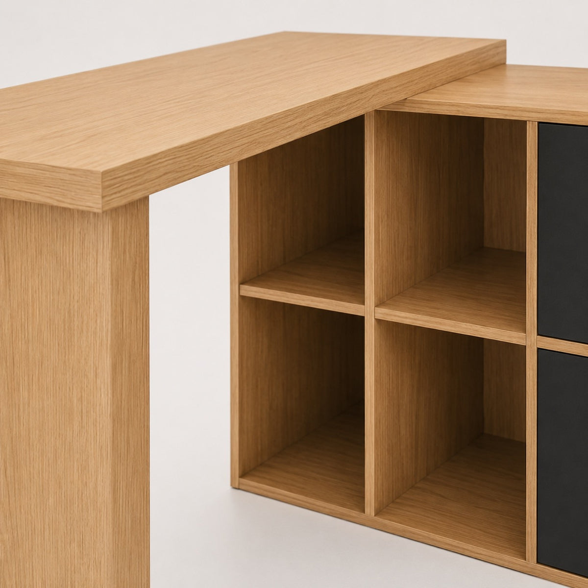 Bureau d'angle multifonction avec rangement