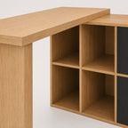 Bureau d'angle rotatif avec rangement | StJean-Workspace