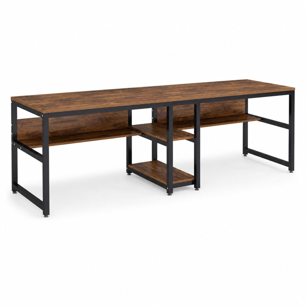 Bureau double avec rangement 200 cm