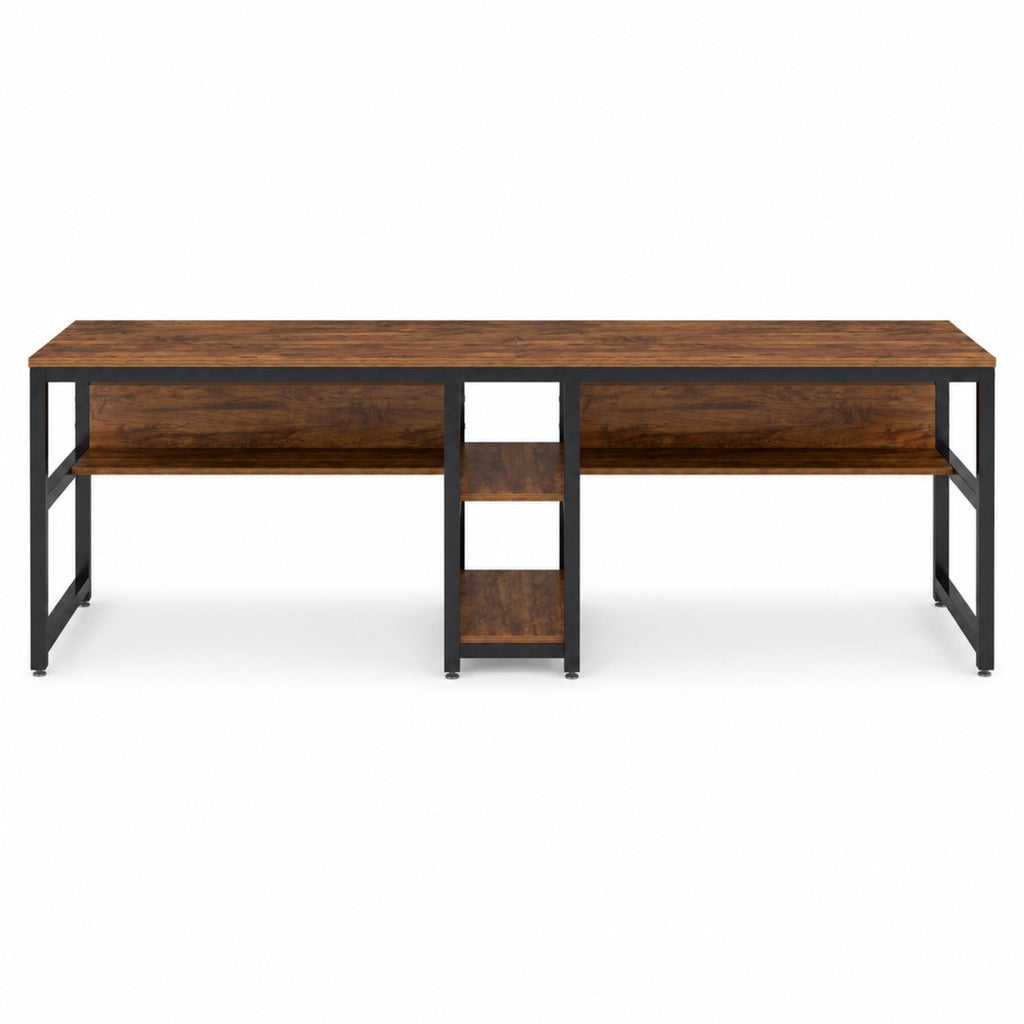 Bureau double avec rangement 200 cm | StJean-Workspace