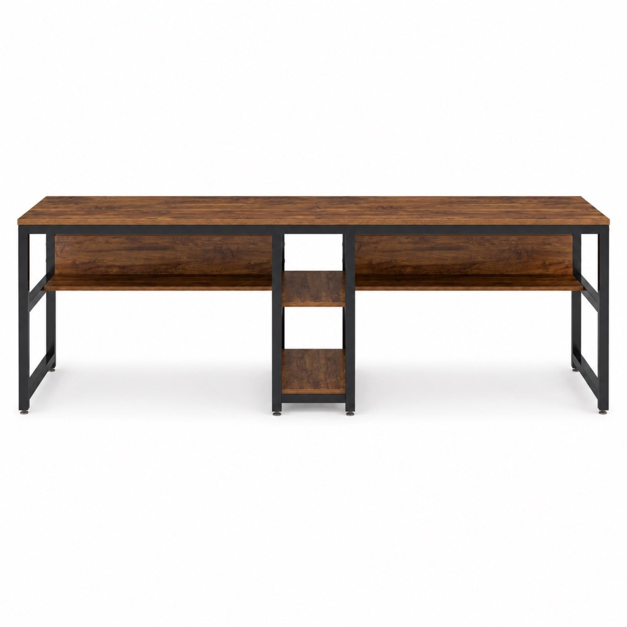 Bureau double avec rangement 200 cm | StJean-Workspace