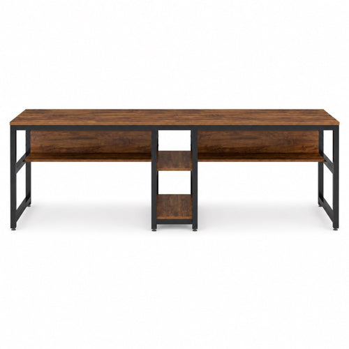 Bureau double avec rangement 200 cm | StJean-Workspace