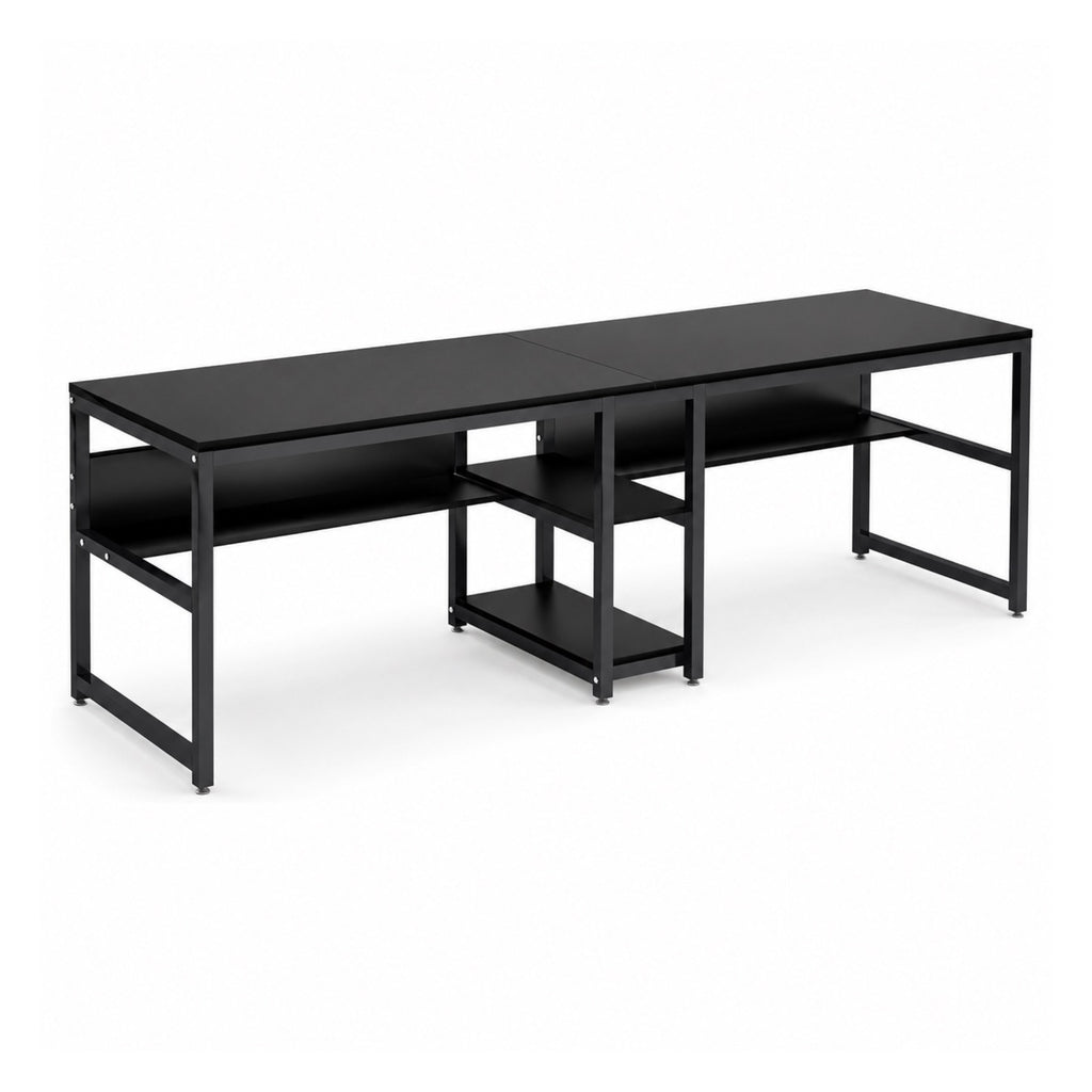 Bureau double avec rangement 200 cm