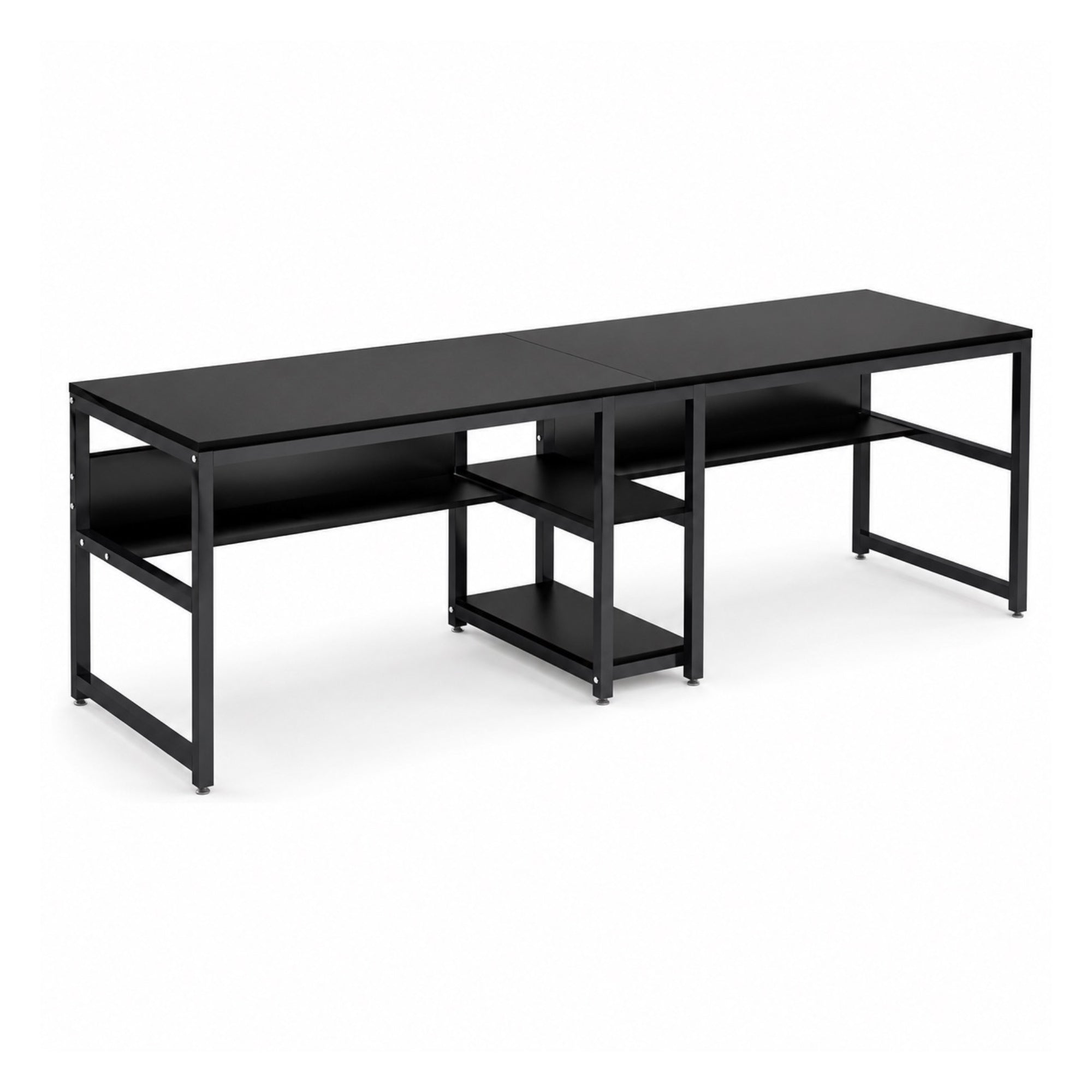 Bureau double avec rangement 200 cm | StJean-Workspace