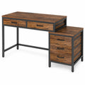 Bureau avec rangement en bois et tiroirs | StJean-Workspace