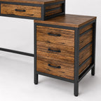 Bureau avec rangement en bois et tiroirs | StJean-Workspace
