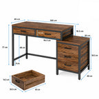 Bureau avec rangement en bois et tiroirs | StJean-Workspace