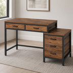 Bureau avec rangement en bois et tiroirs | StJean-Workspace