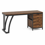 Bureau avec rangement en bois et caisson | StJean-Workspace