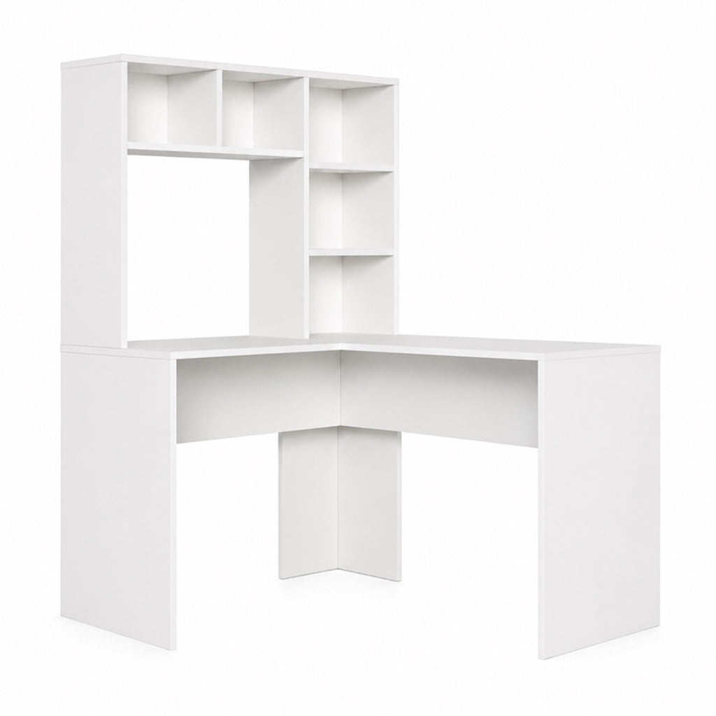 Bureau d’angle avec rangement en bois | StJean-Workspace