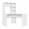 Bureau d’angle avec rangement en bois | StJean-Workspace