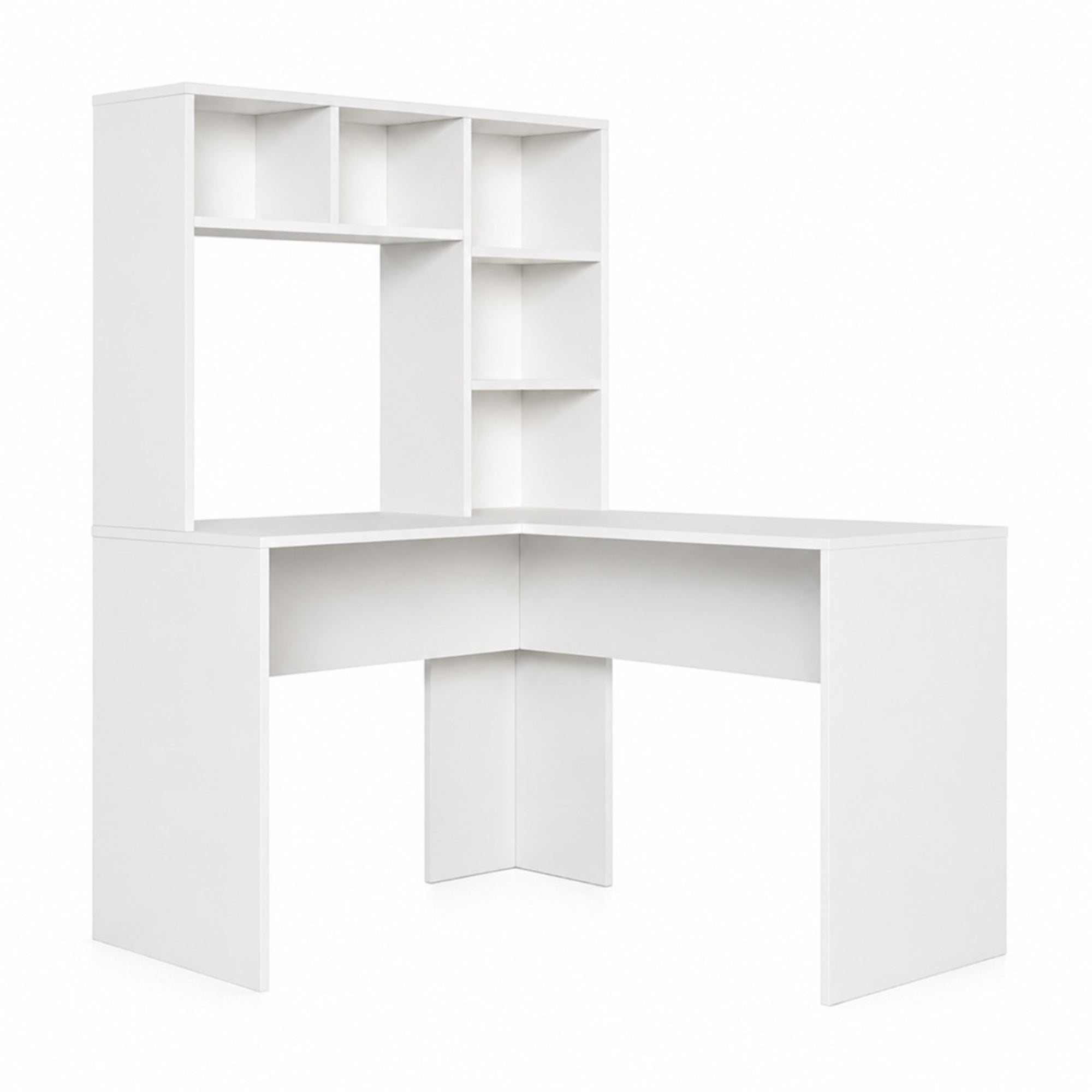 Bureau d’angle avec rangement en bois | StJean-Workspace