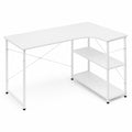 Bureau d’angle avec rangement blanc | StJean-Workspace