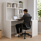 Bureau d’angle avec rangement en bois | StJean-Workspace