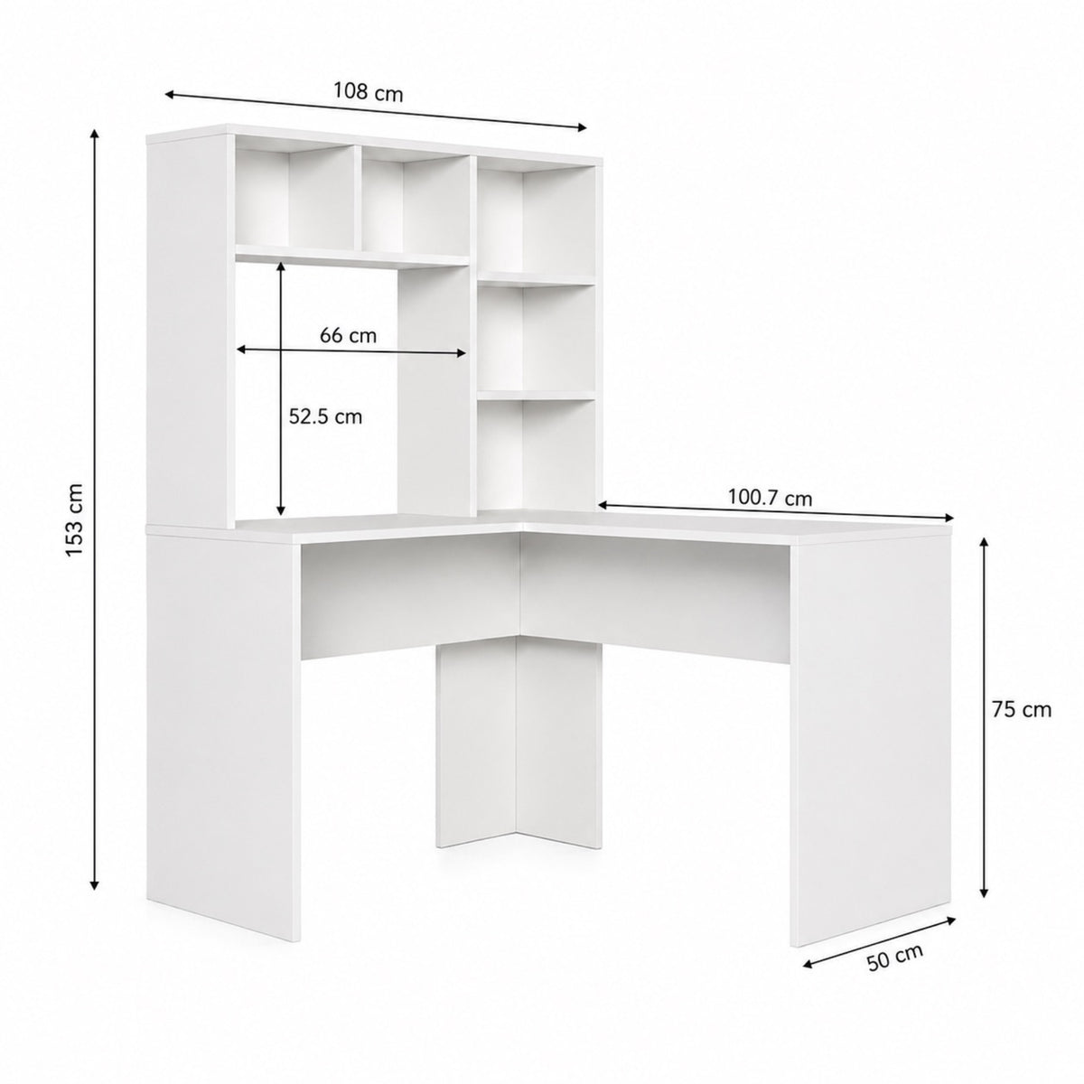 Bureau multifonctions avec rangement en bois