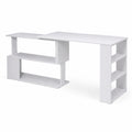 Bureau d’angle blanc modulable avec rangement | StJean-Workspace