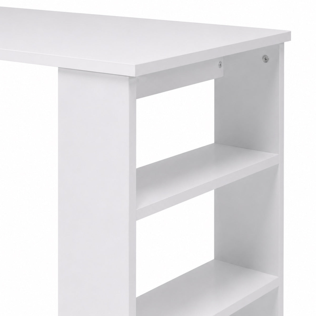 Bureau multifonctions blanc modulable avec rangement