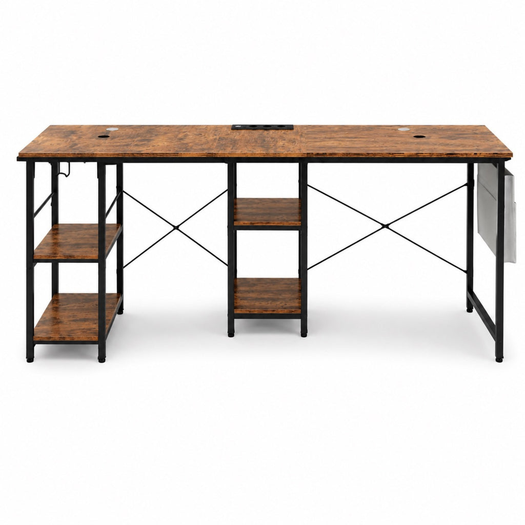 Bureau d’angle convertible avec rangement et prises intégrées | StJean-Workspace