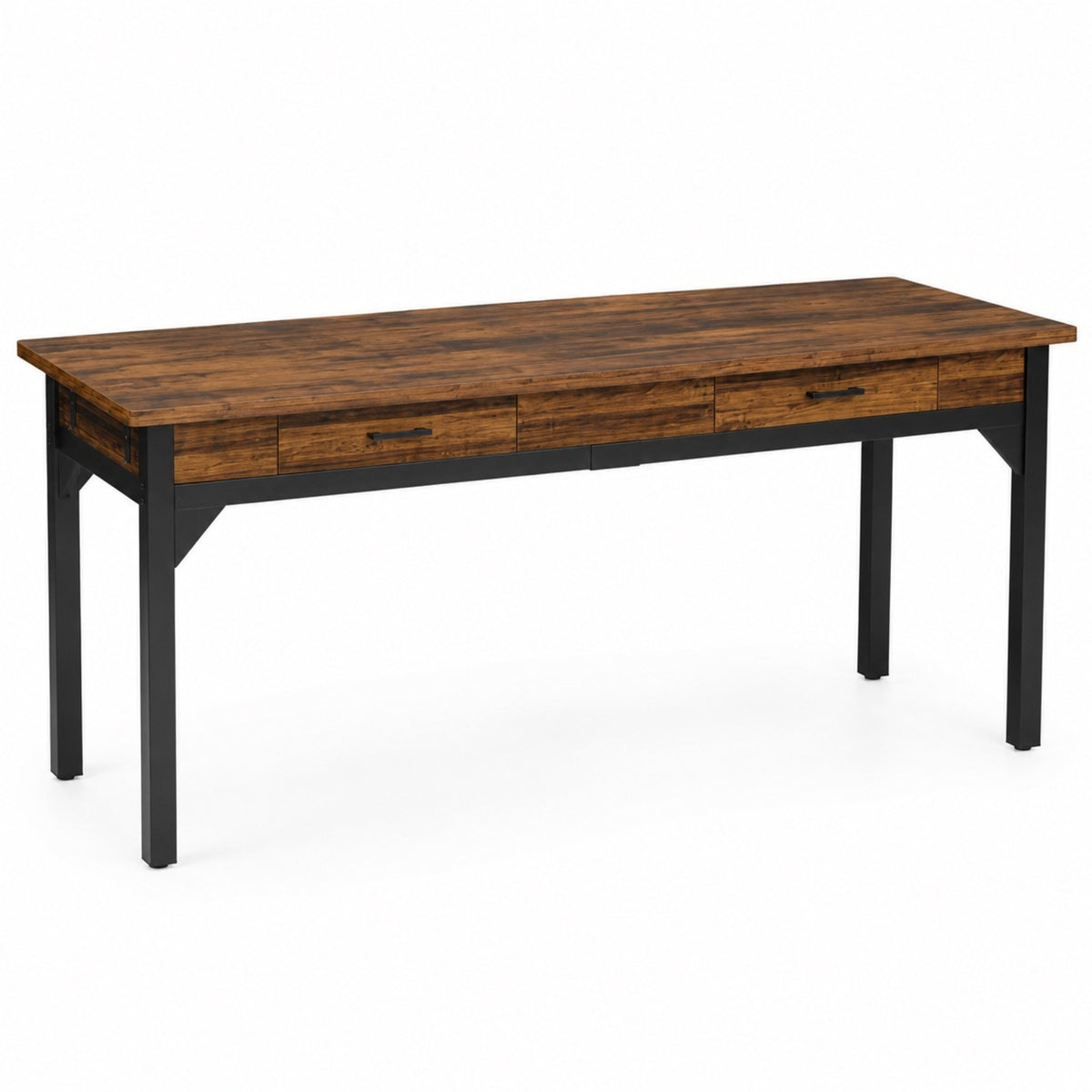Bureau avec rangement double intégré