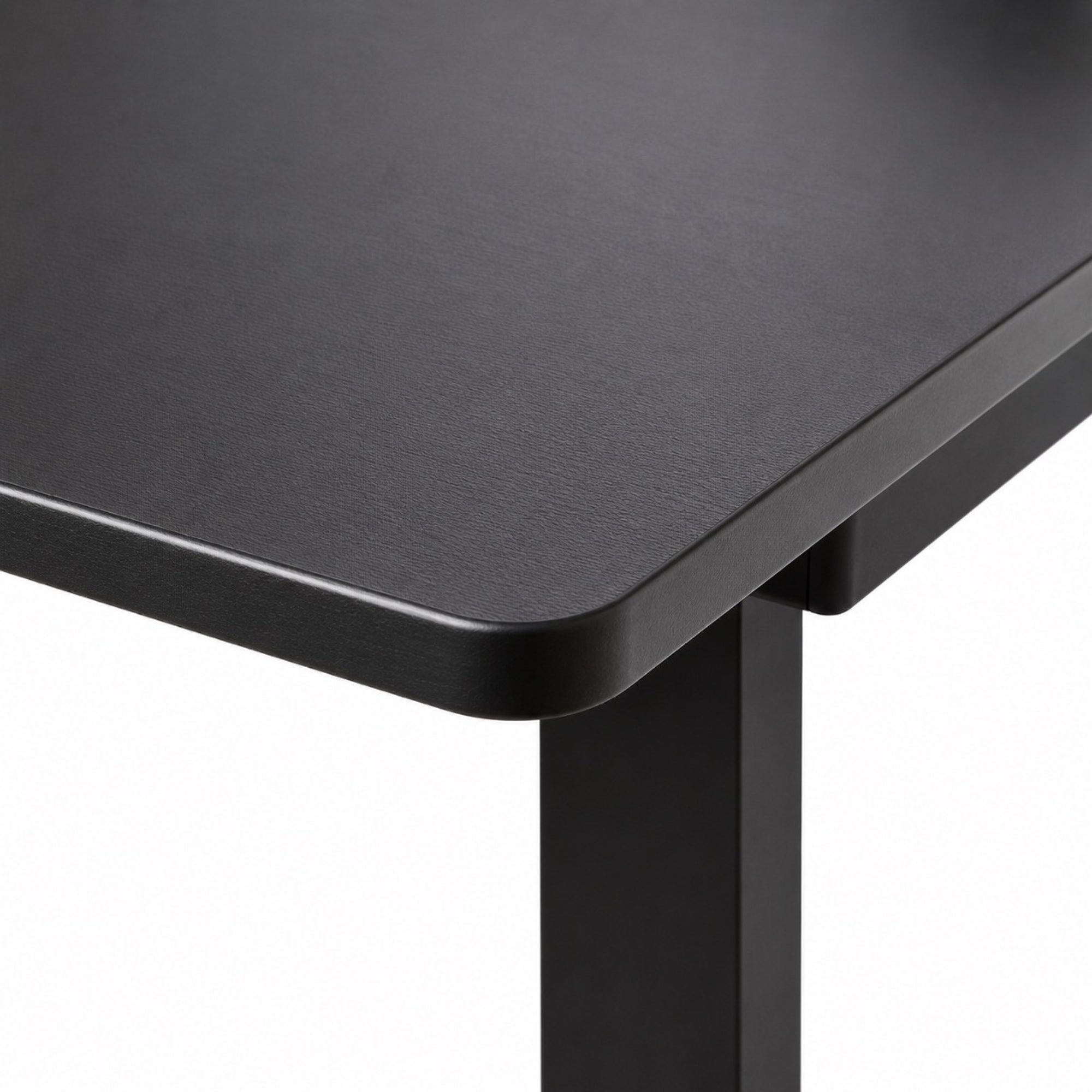 Bureau d’angle assis-debout électrique noir avec support écran | StJean-Workspace