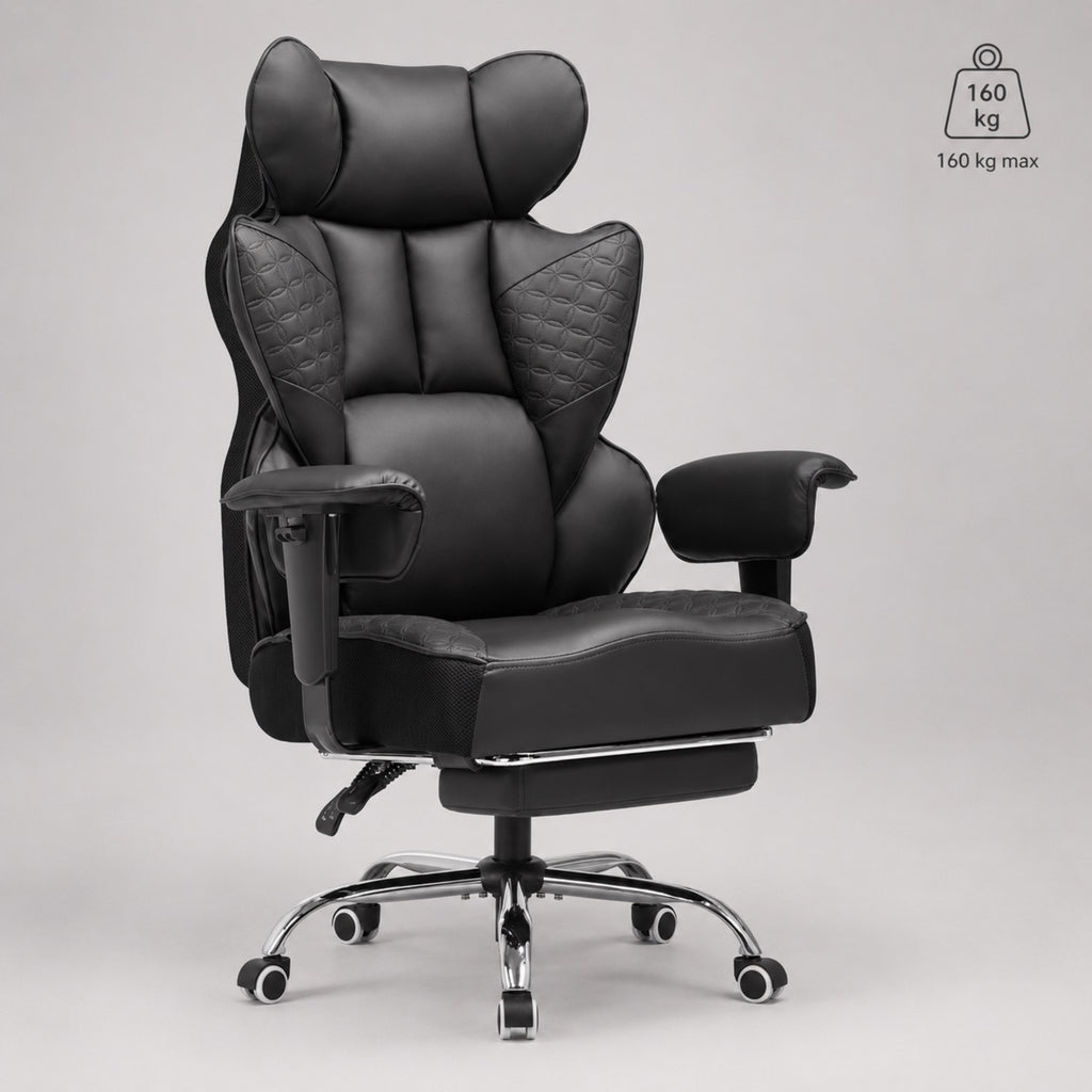 Chaise de bureau ergonomique en cuir | StJean-Workspace