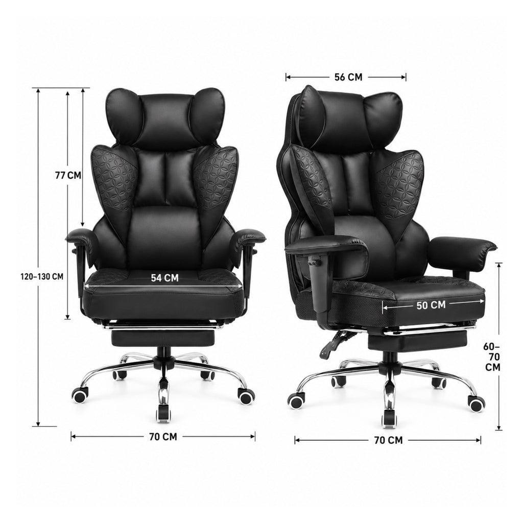 Chaise de bureau ergonomique en cuir | StJean-Workspace
