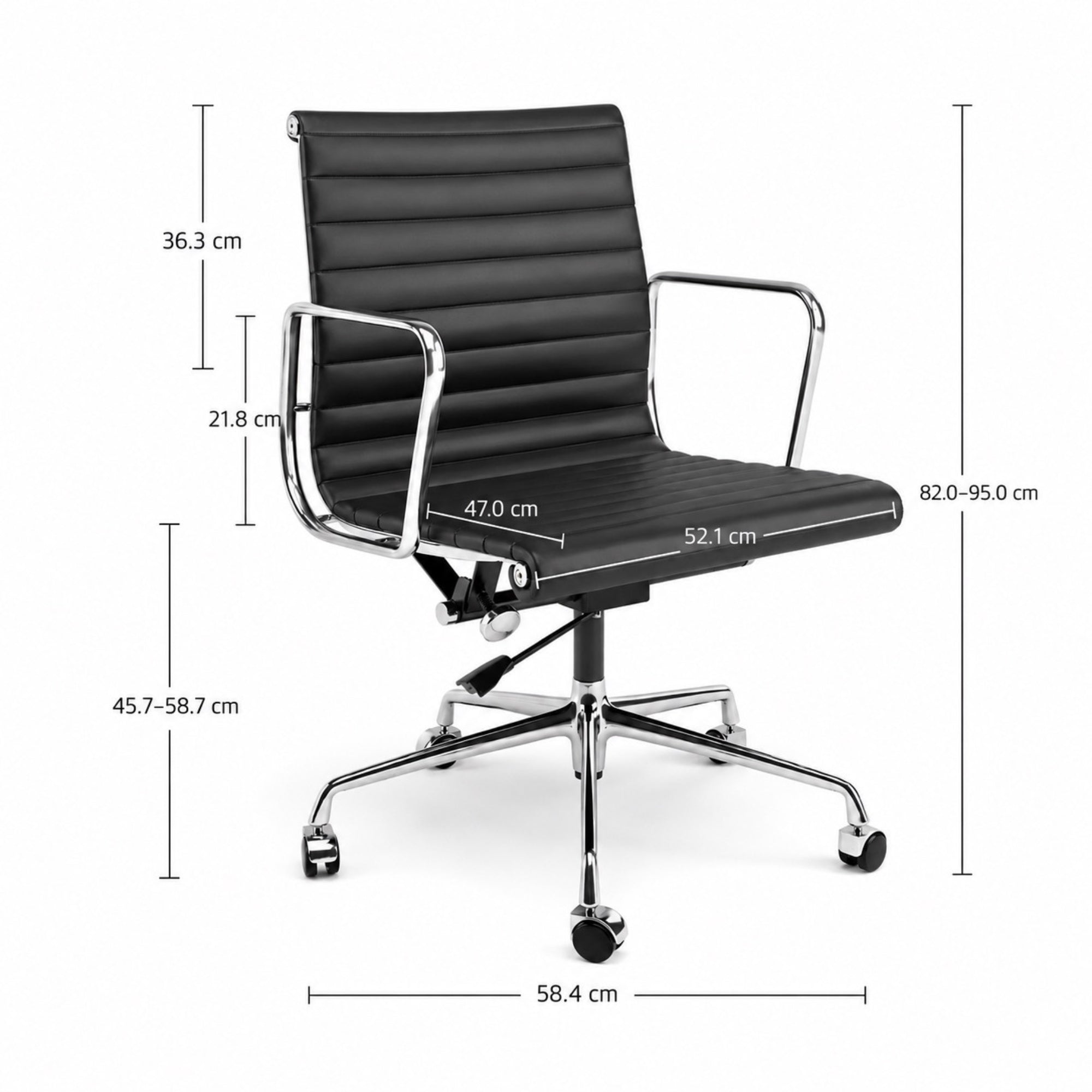 Chaise de Bureau en Cuir Design | StJean-Workspace