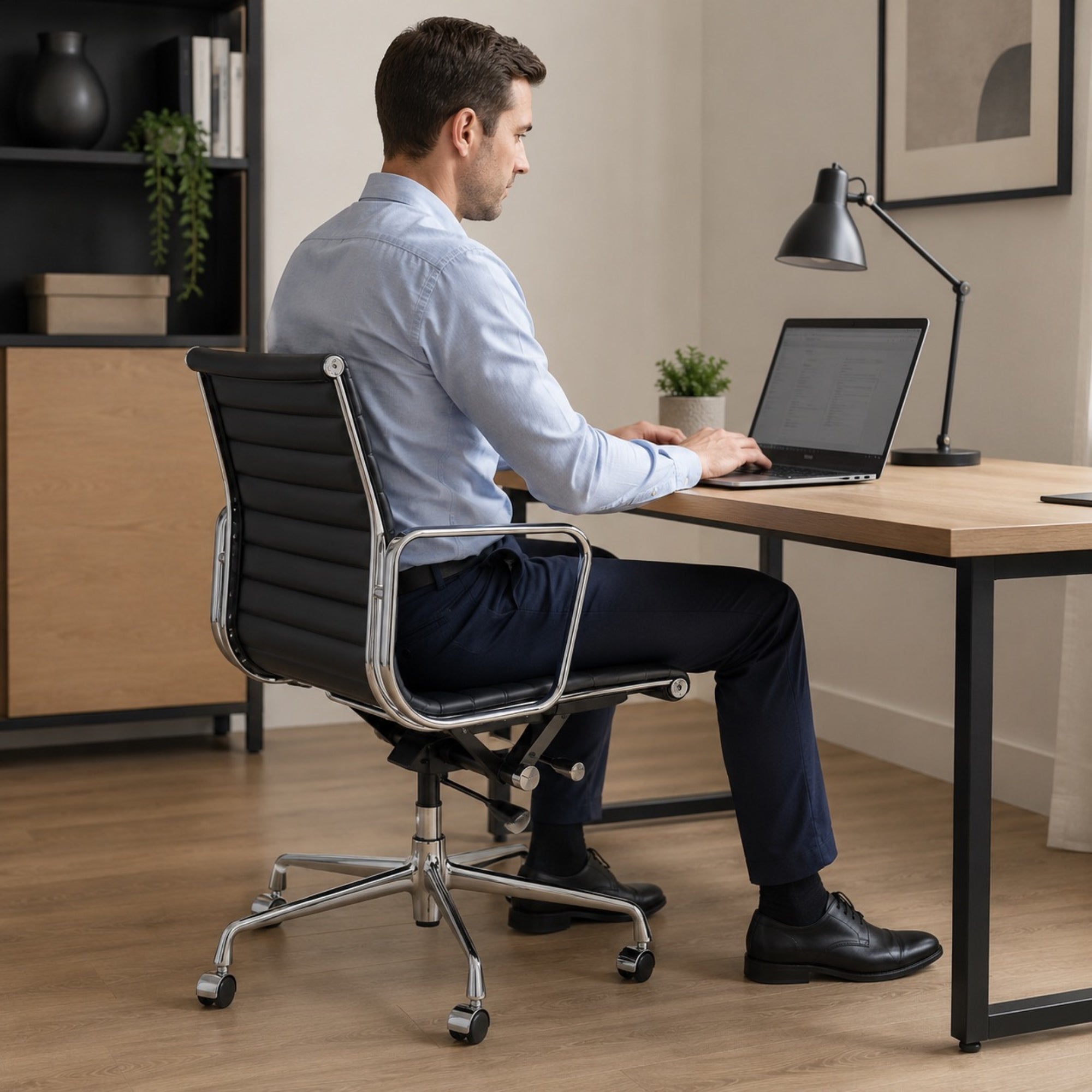 Chaise de Bureau en Cuir Design | StJean-Workspace