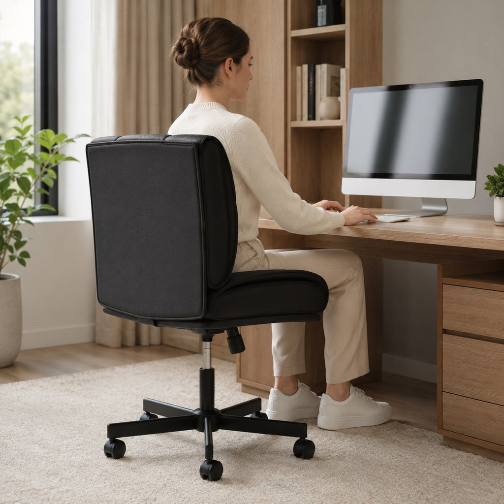 Chaise de Bureau en Cuir Design | StJean-Workspace