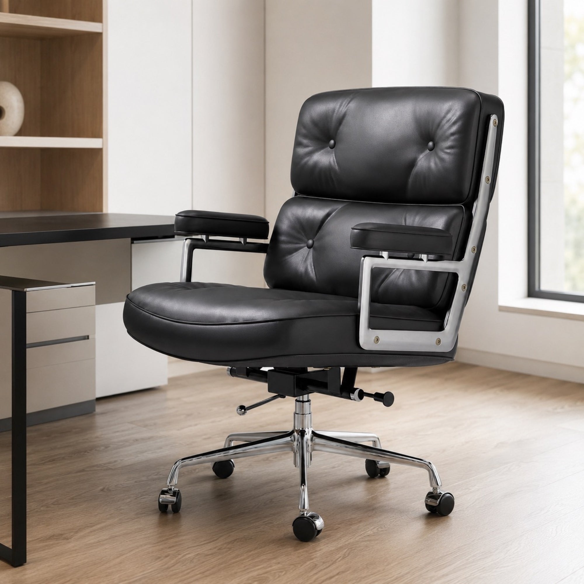 Chaise de Bureau en Cuir Design | StJean-Workspace