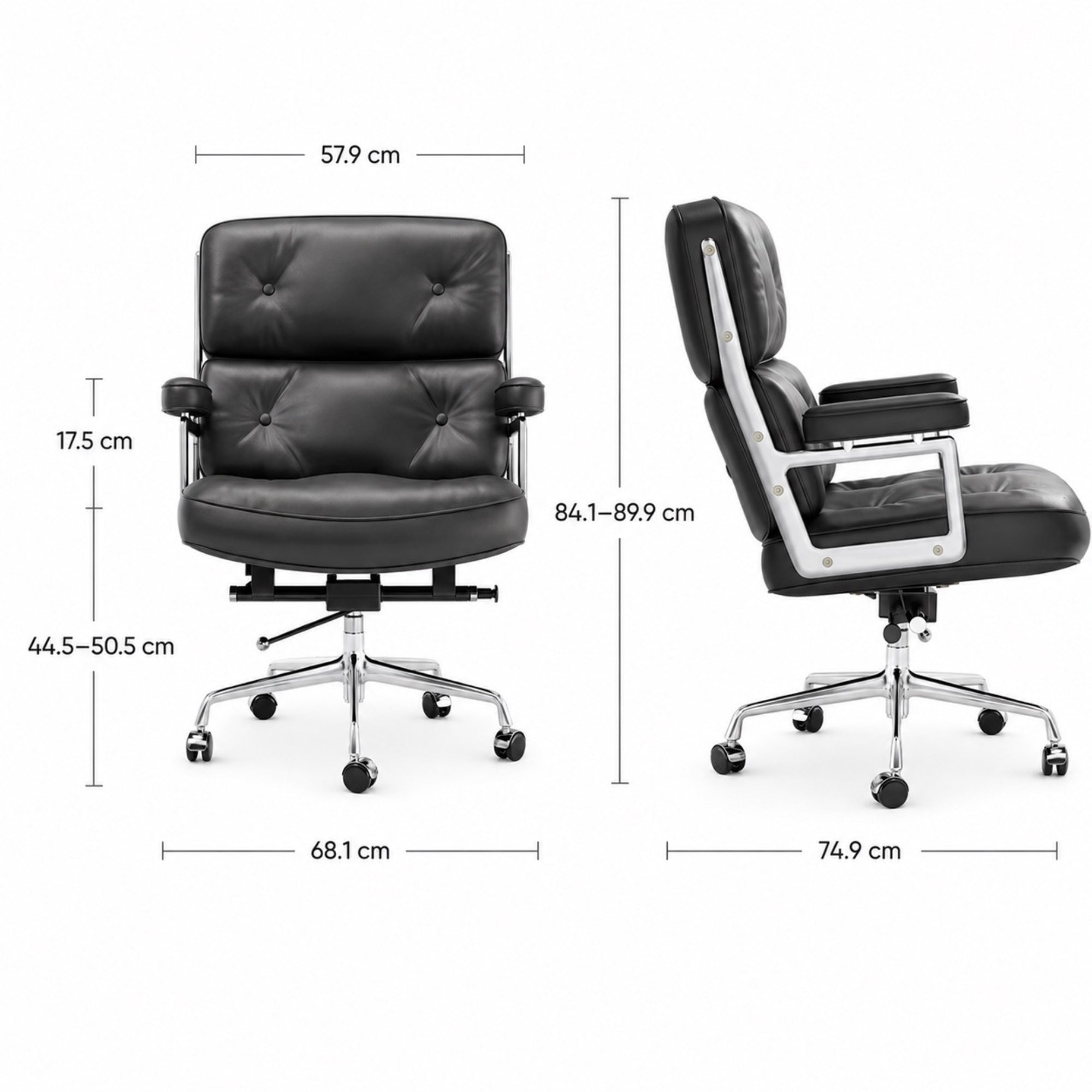 Chaise de Bureau en Cuir Design | StJean-Workspace