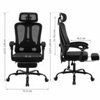 Chaise de bureau ergonomique en maille réglable | StJean-Workspace