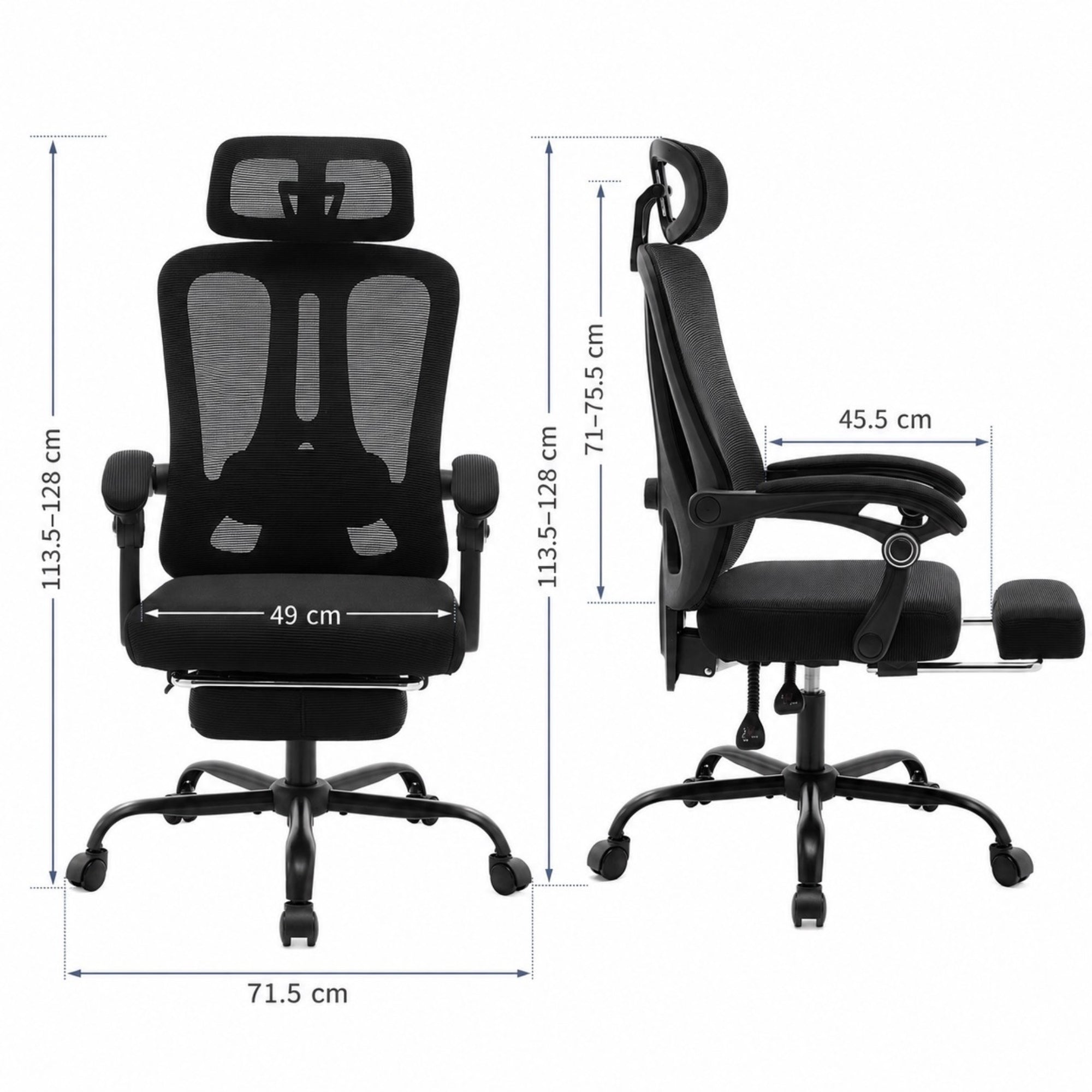 Chaise de bureau ergonomique en maille réglable | StJean-Workspace