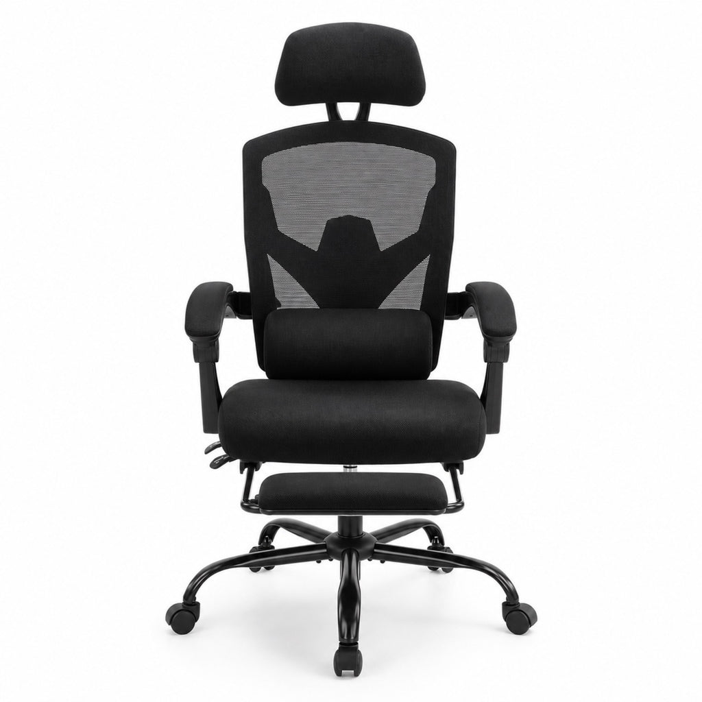Chaise de bureau ergonomique avec repose-pieds | StJean-Workspace
