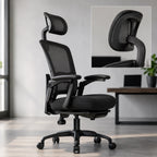 Chaise de bureau ergonomique avec repose-pieds | StJean-Workspace