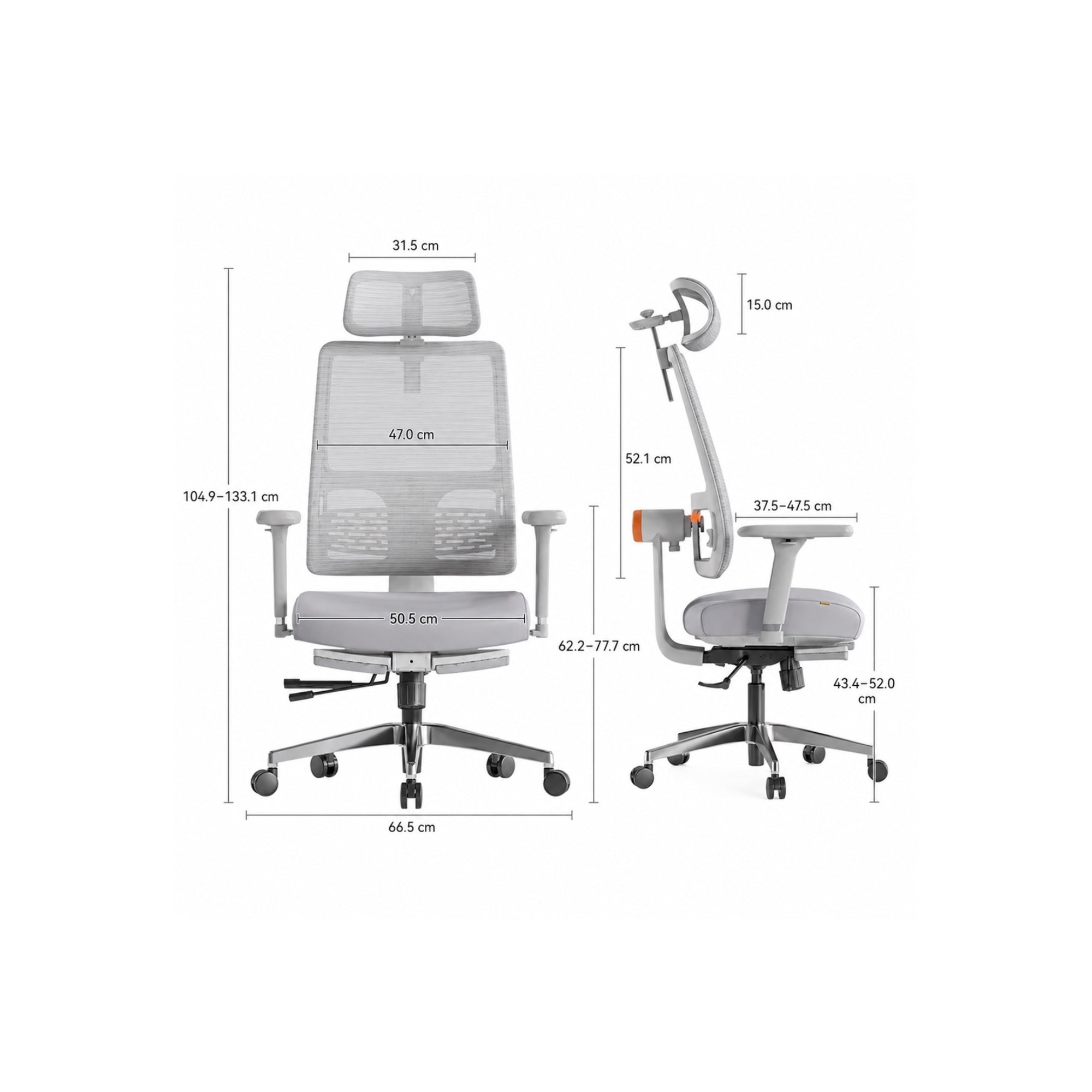 Chaise de bureau ergonomique avec soutien lombaire | StJean-Workspace