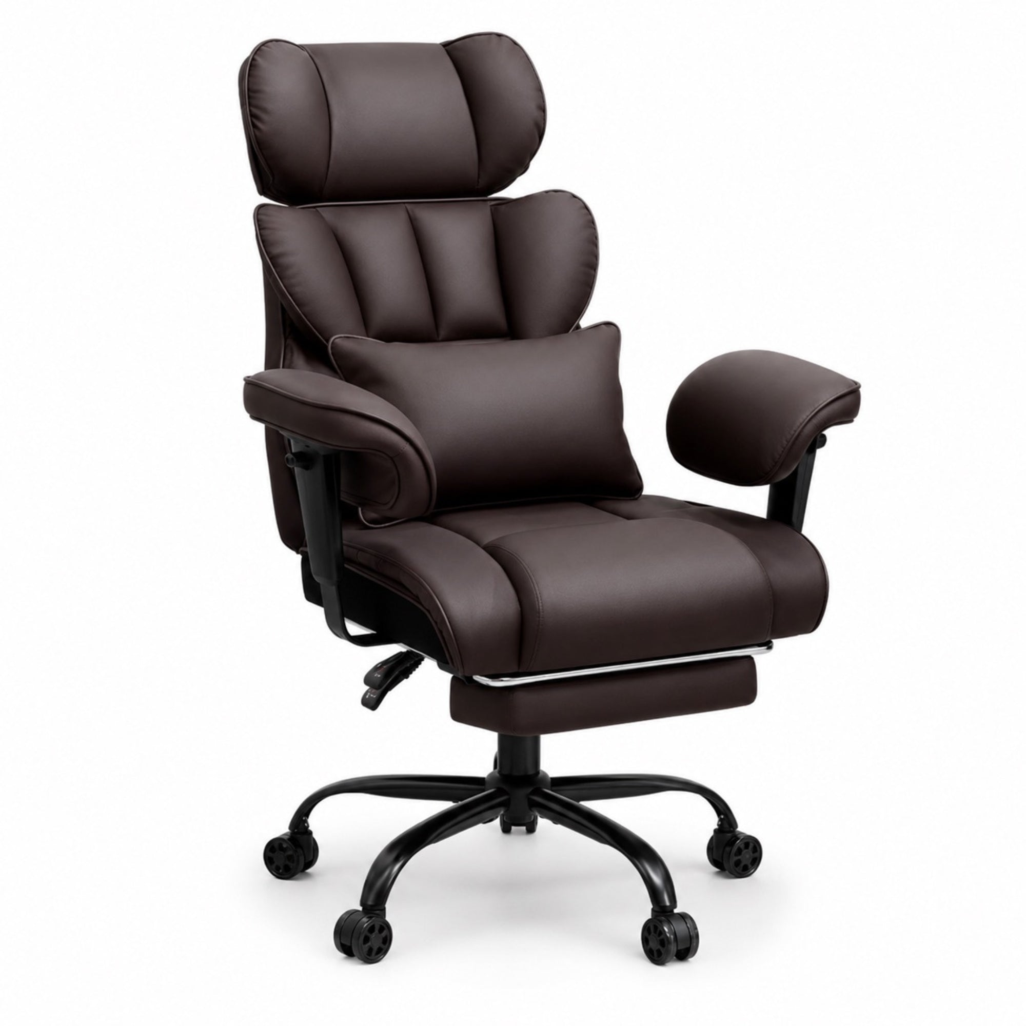 Chaise de bureau ergonomique en cuir  | StJean-Workspace