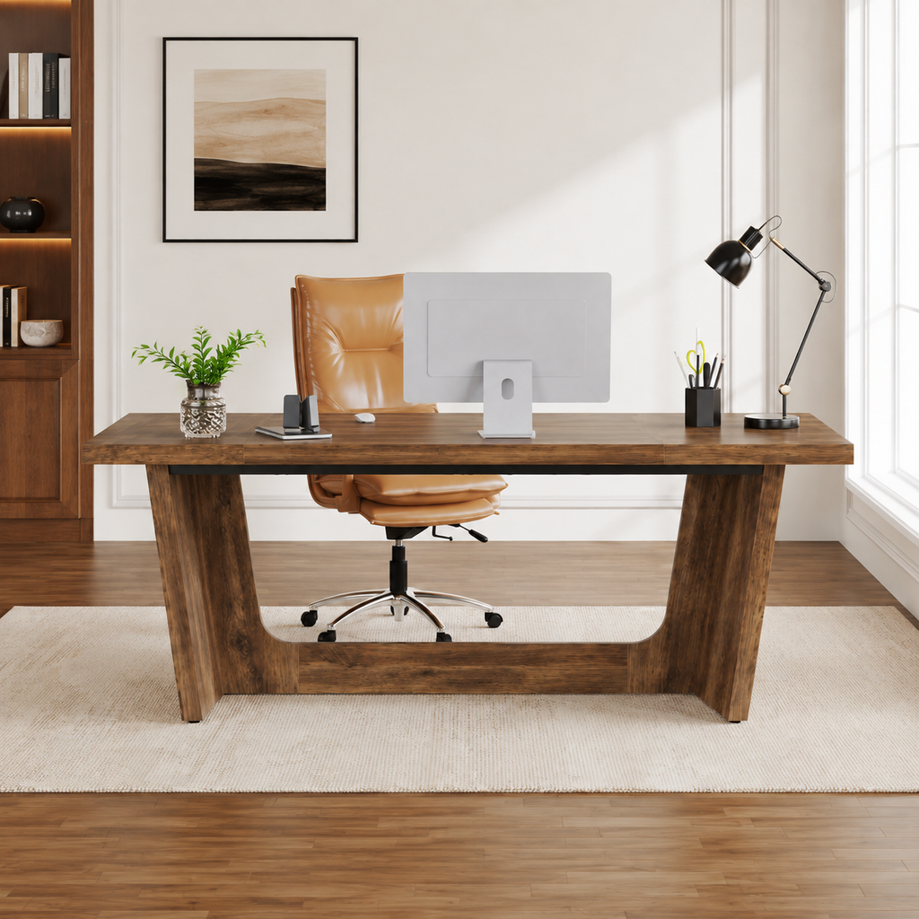 Bureau design exécutif en bois 180 cm