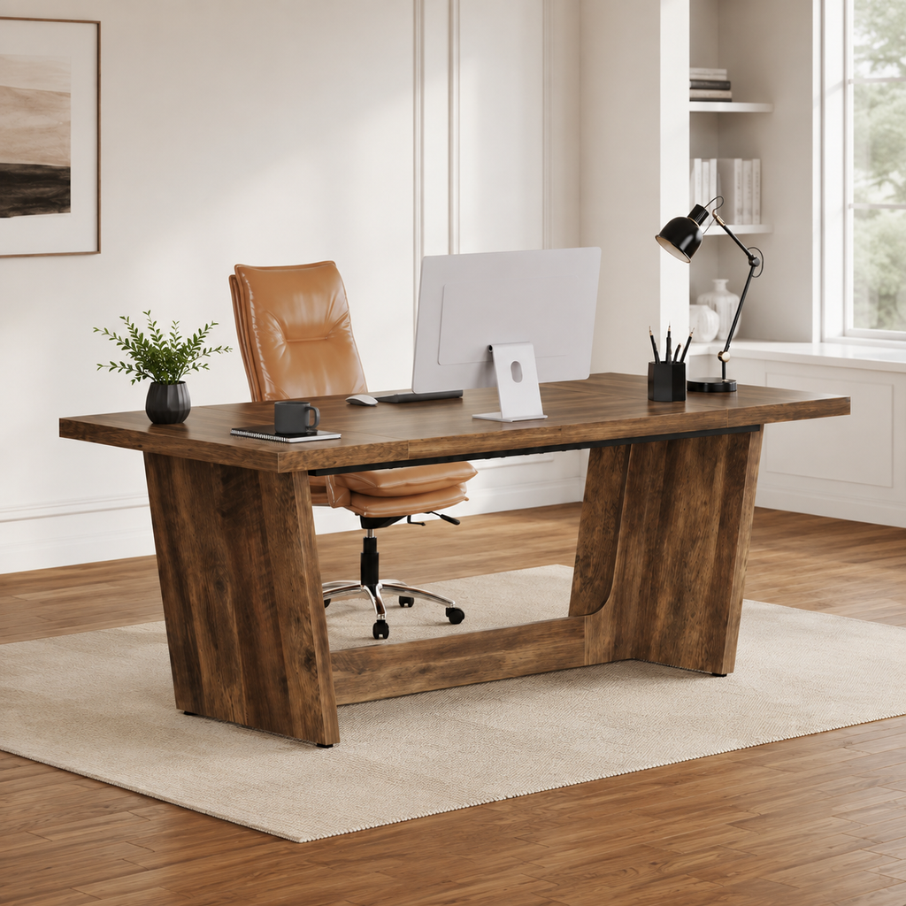 Bureau design exécutif en bois 180 cm