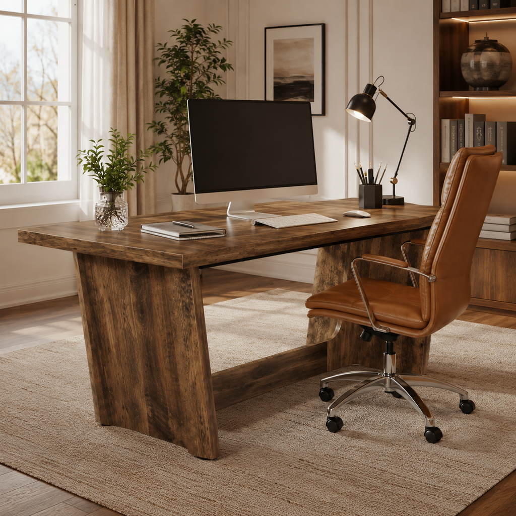 Bureau design exécutif en bois 180 cm