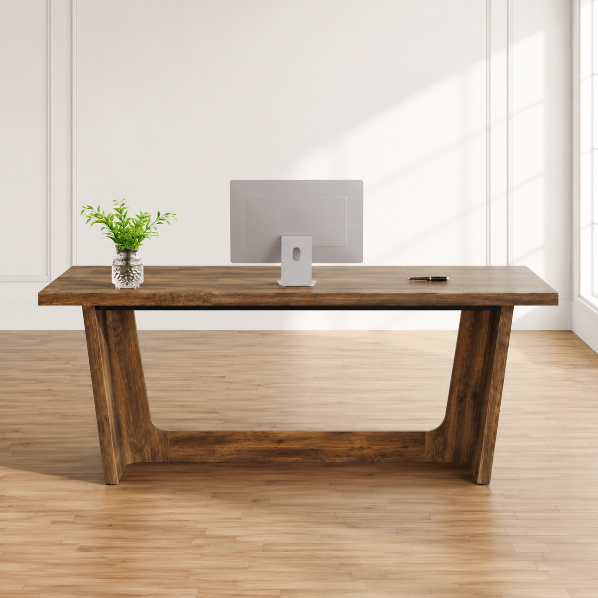 Bureau design exécutif en bois 180 cm