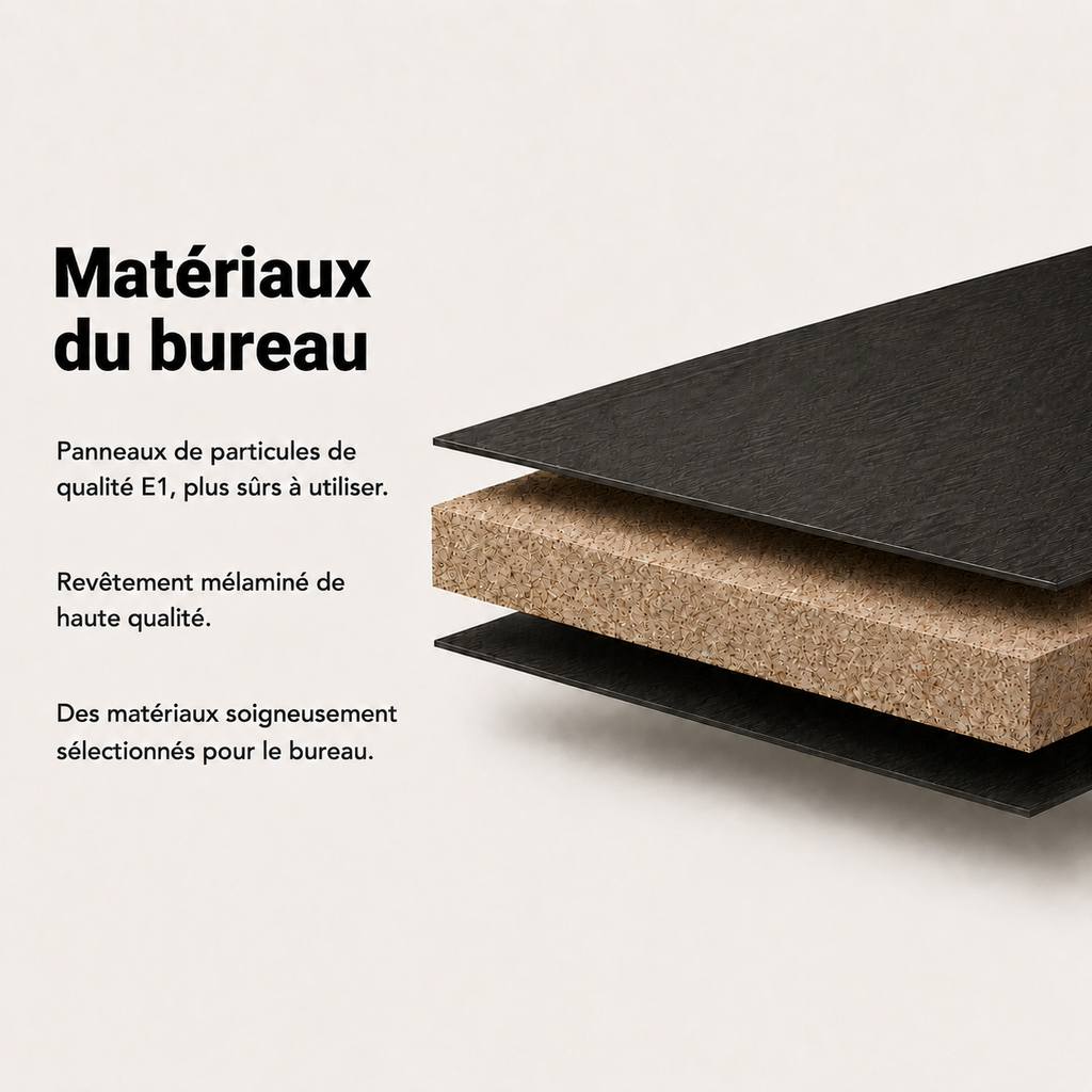 Bureau de direction en L personnalisable