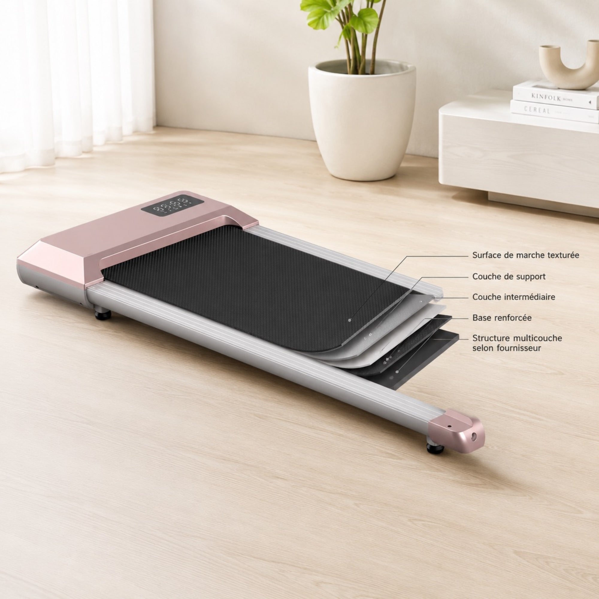 Tapis de marche compact électrique | StJean-Workspace