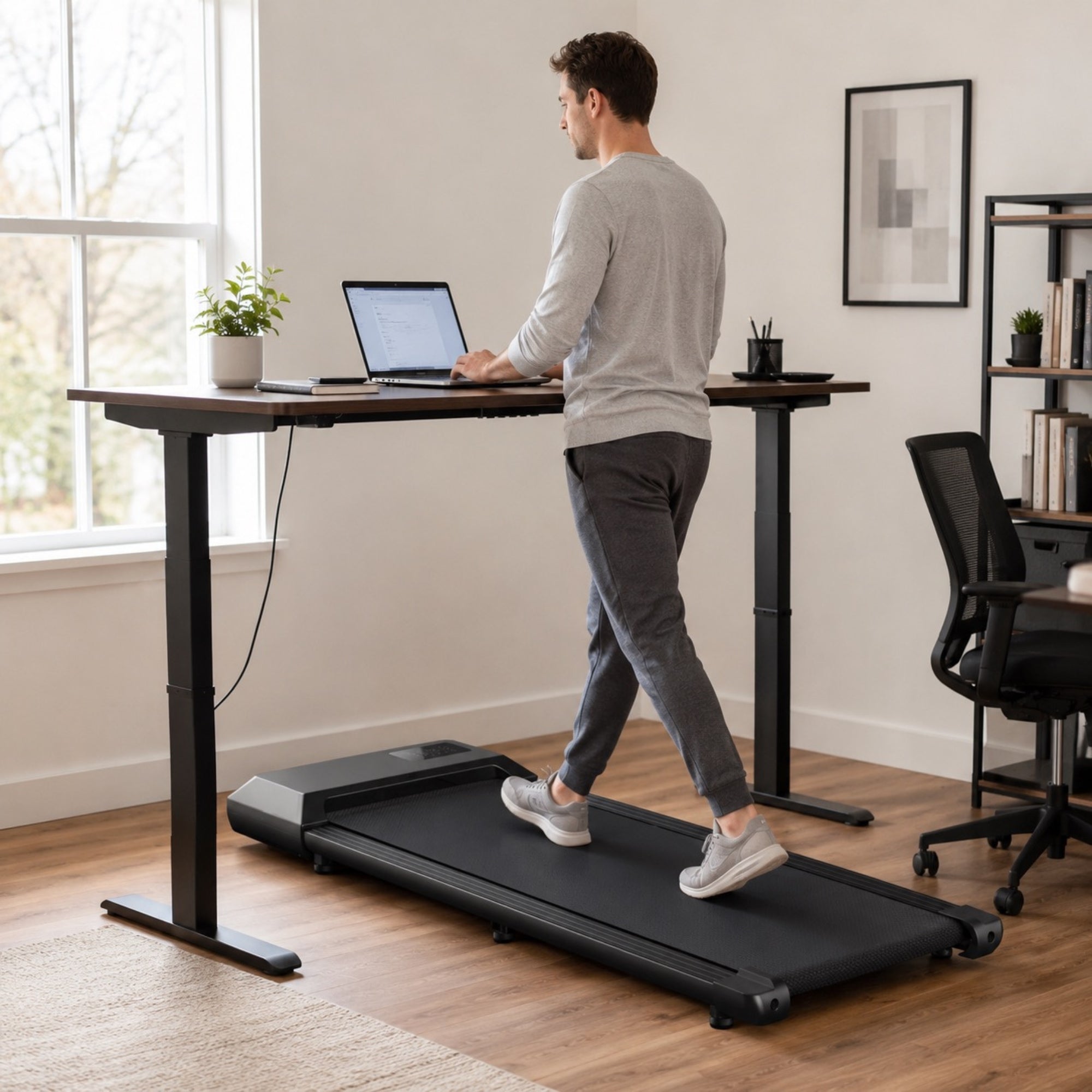Tapis de marche compact électrique | StJean-Workspace