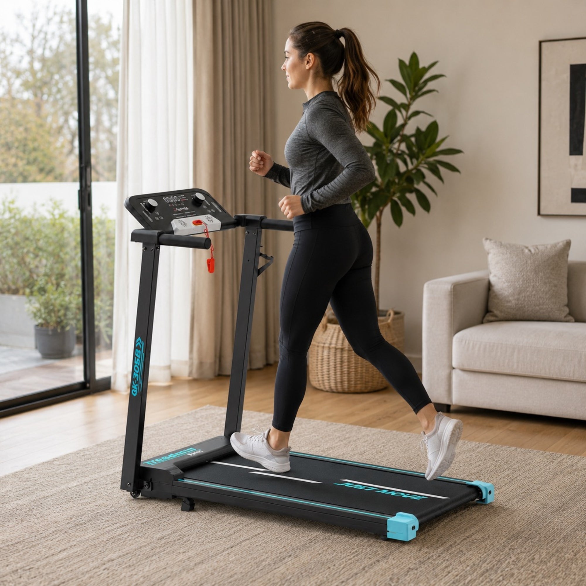 Tapis de marche pliable inclinable avec Bluetooth | StJean-Workspace
